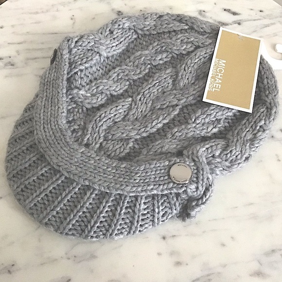 Michael Kors Cable Knit Brim Hat Beanie New With Tag - Picture 1 of 8